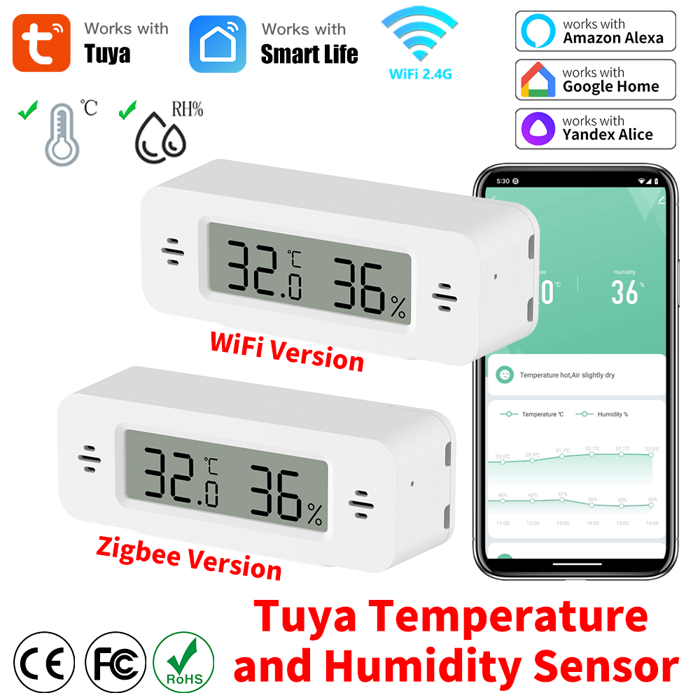 Home Automation Technology - Tuya WiFi/Zigbee 온도 습도 센서 스마트