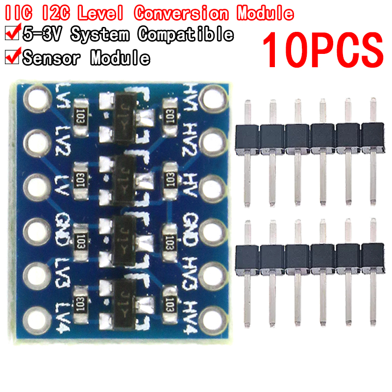 Level Shifter 3.3V - 10개 4 채널 IIC I2C 로직