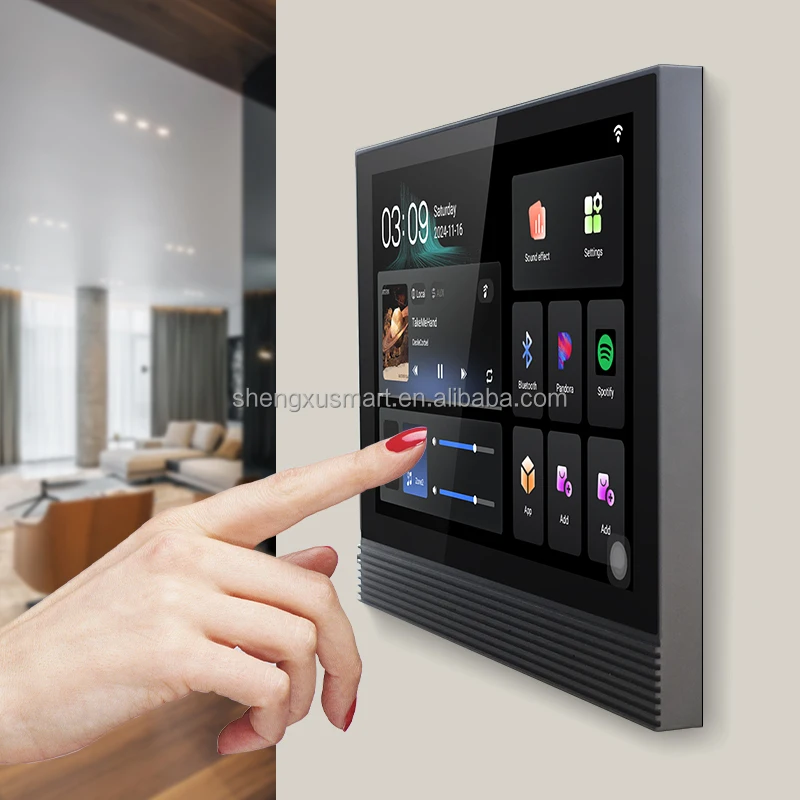 새로운 디자인 7인치 스마트 홈 스피커 벽걸이형 앰프  - Home Automation System Design 리뷰 및 가격
