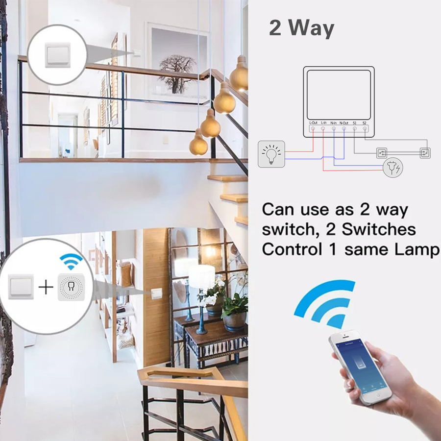 2웨이 미니 DIY 스마트 스위치 투야 와이파이 조명  - Home Automation Diy 리뷰 및 가격