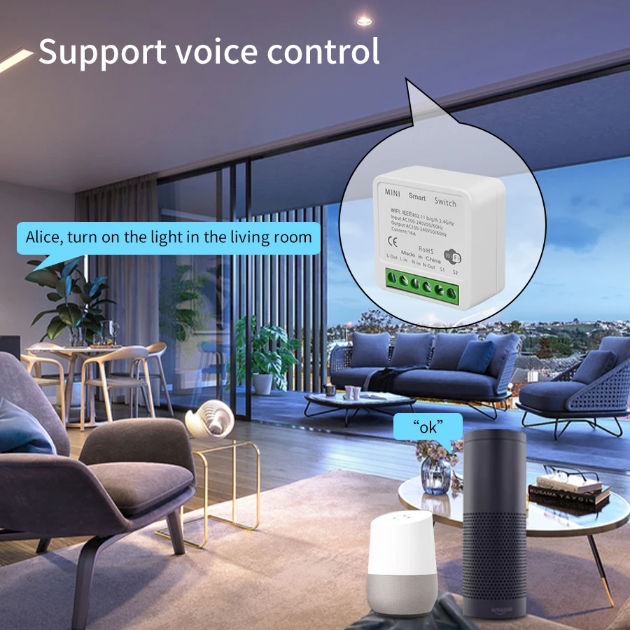 2웨이 미니 DIY 스마트 스위치 투야 와이파이 조명  - Home Automation Diy 리뷰 및 가격